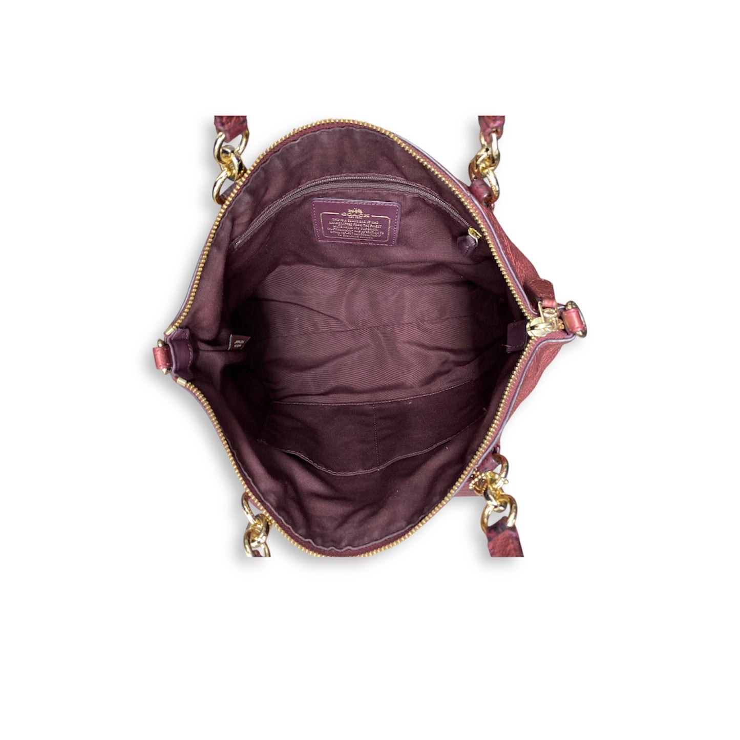 COACH 2WAY Bag F55514 Red Wine Rank B