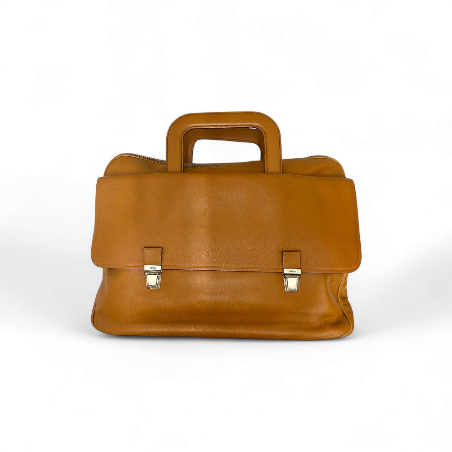 PRADA Handbag VA0088 Brown 117 *Scratch* Rank B