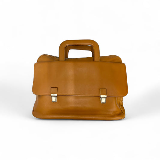 PRADA Handbag VA0088 Brown 117 *Scratch* Rank B