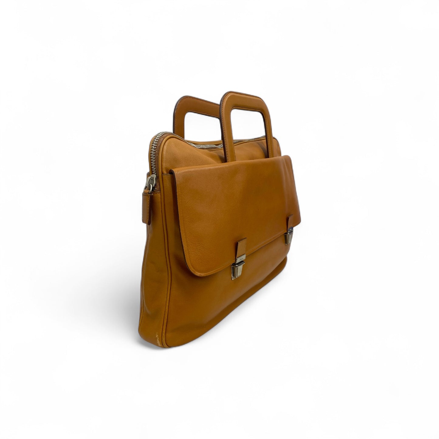 PRADA Handbag VA0088 Brown 117 *Scratch* Rank B