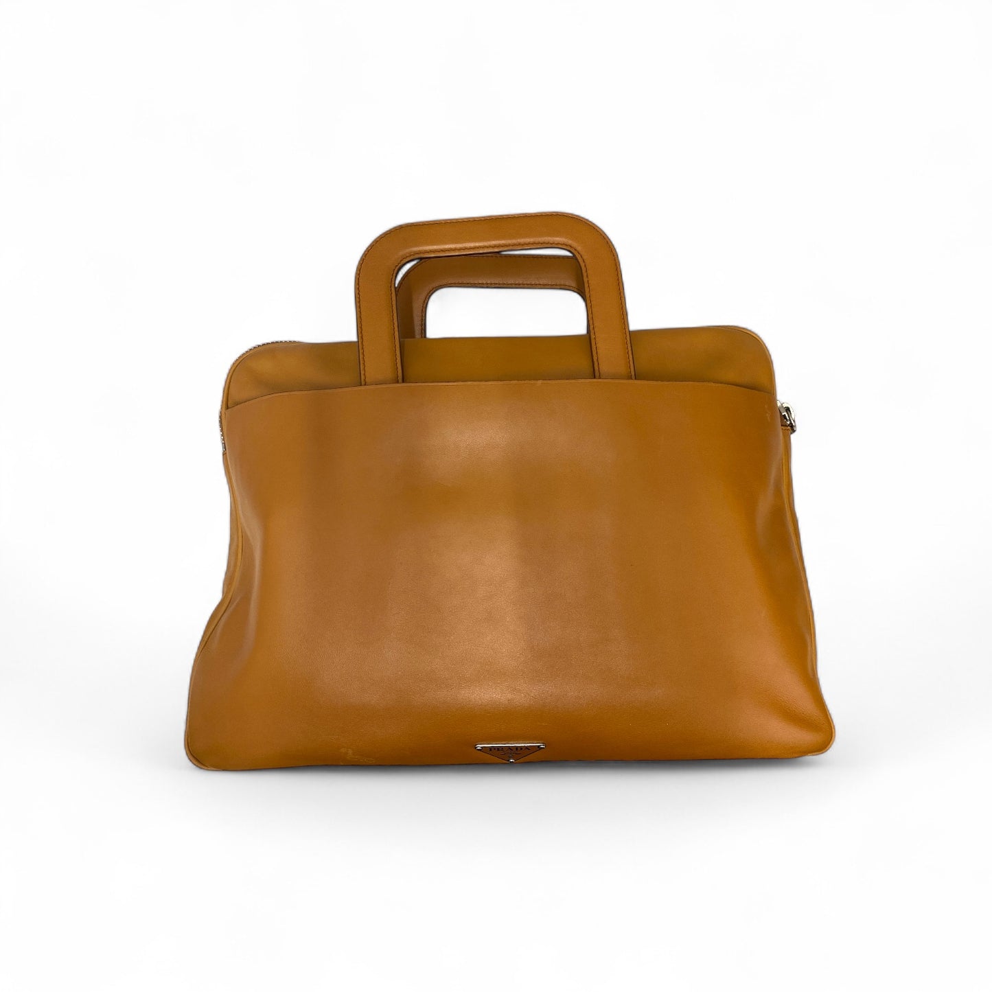 PRADA Handbag VA0088 Brown 117 *Scratch* Rank B