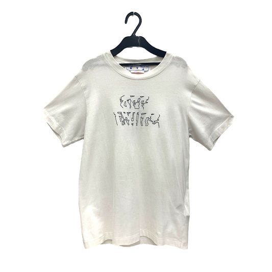 OFFWHITE T-shirt SIZE S Mens White OMAA119S22JER008 Rank B
