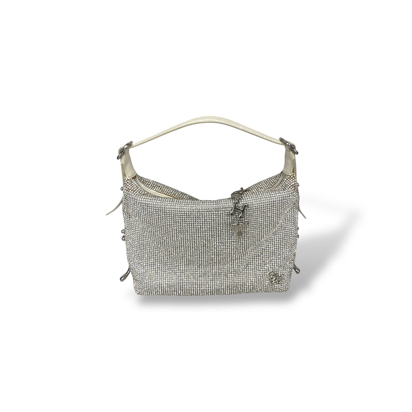 Chato Studio Crystal Bamba Handbag Light Gray Rank B