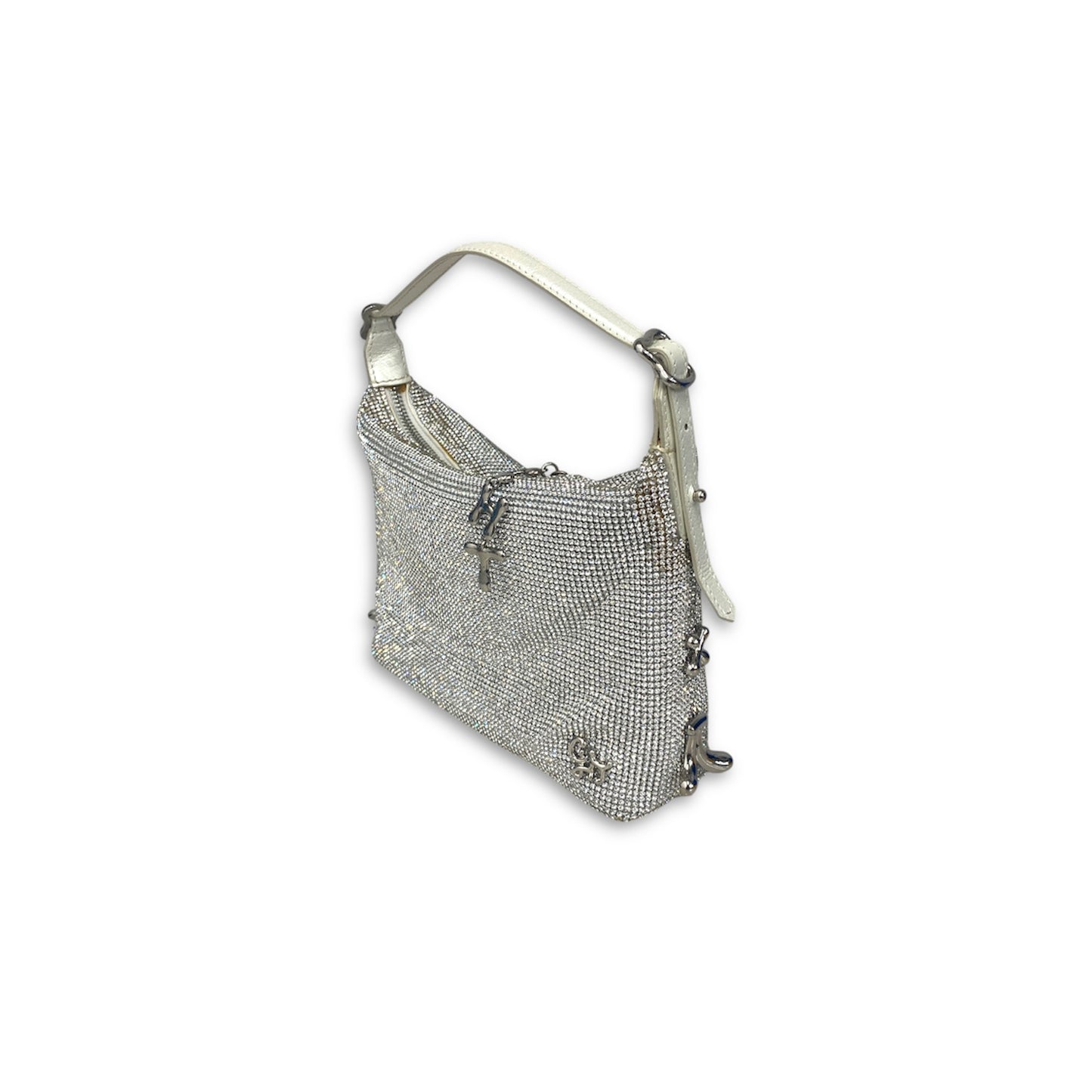 Chato Studio Crystal Bamba Handbag Light Gray Rank B