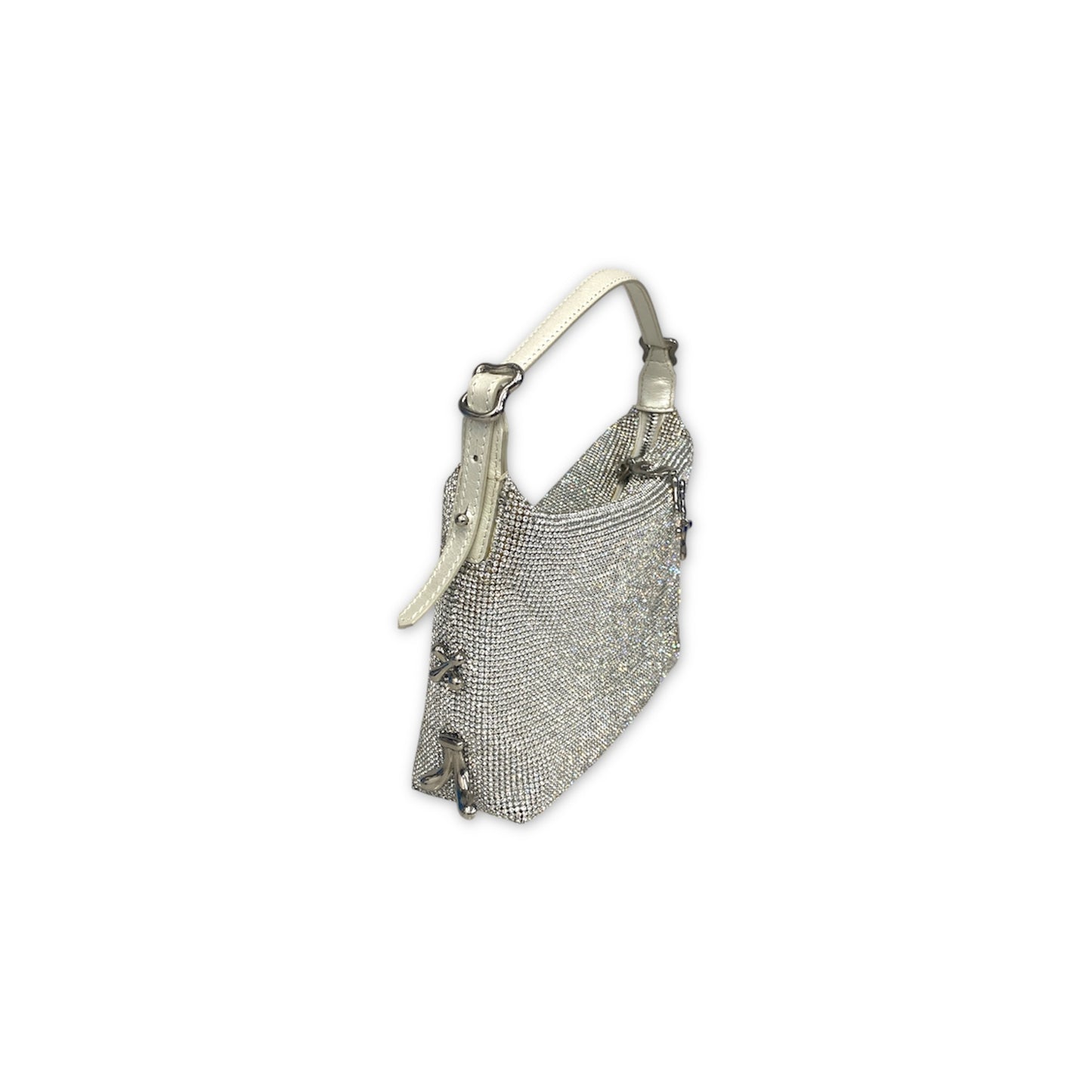 Chato Studio Crystal Bamba Handbag Light Gray Rank B