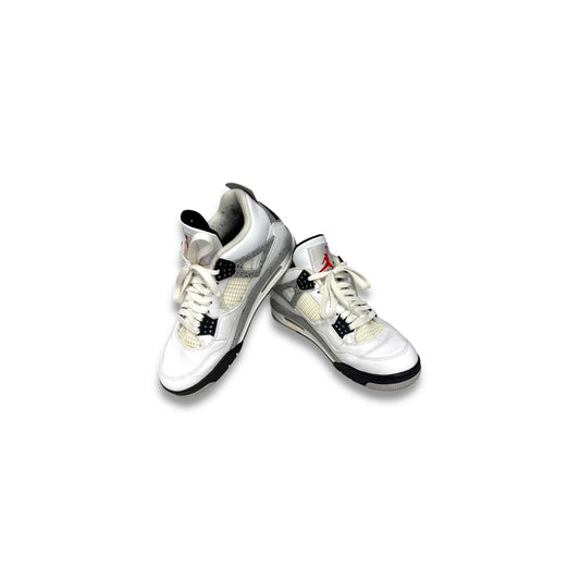 NIKE High Cut Sneaker JORDAN 4 840606-192 Unisex White And Gray Rank(B) Stain