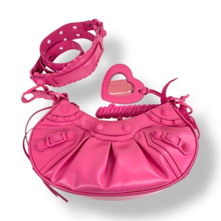 BALENCIAGA Shoulder Bag 671309 Shocking Pink Le Cagole