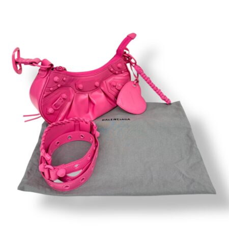 BALENCIAGA Shoulder Bag 671309 Shocking Pink Le Cagole