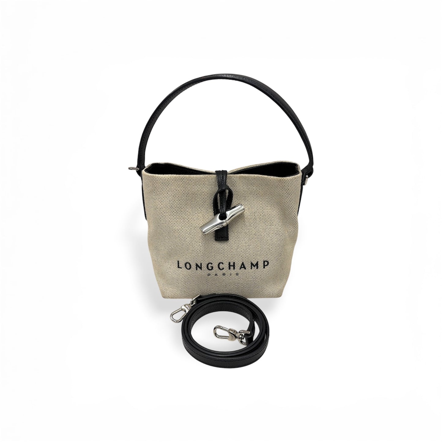LONGCHAMP 2WAY Bag 10159HSG 037 Beige Stain 2237441 Rank (B)