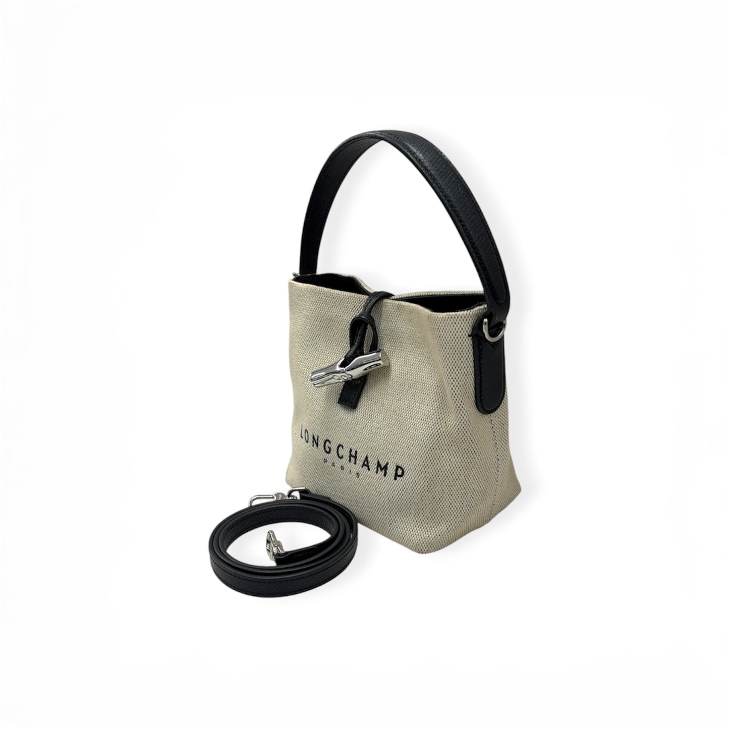 LONGCHAMP 2WAY Bag 10159HSG 037 Beige Stain 2237441 Rank (B)