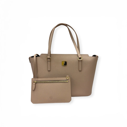 MCM Shoulder Bag MWP4AXS13NB Beige Stain/Damage Rank (B)