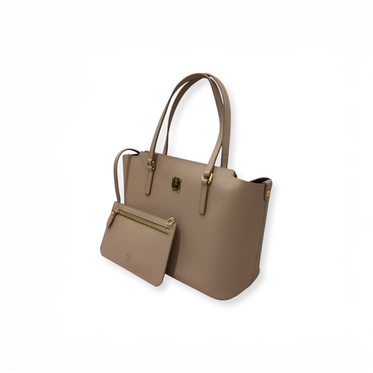 MCM Shoulder Bag MWP4AXS13NB Beige Stain/Damage Rank (B)