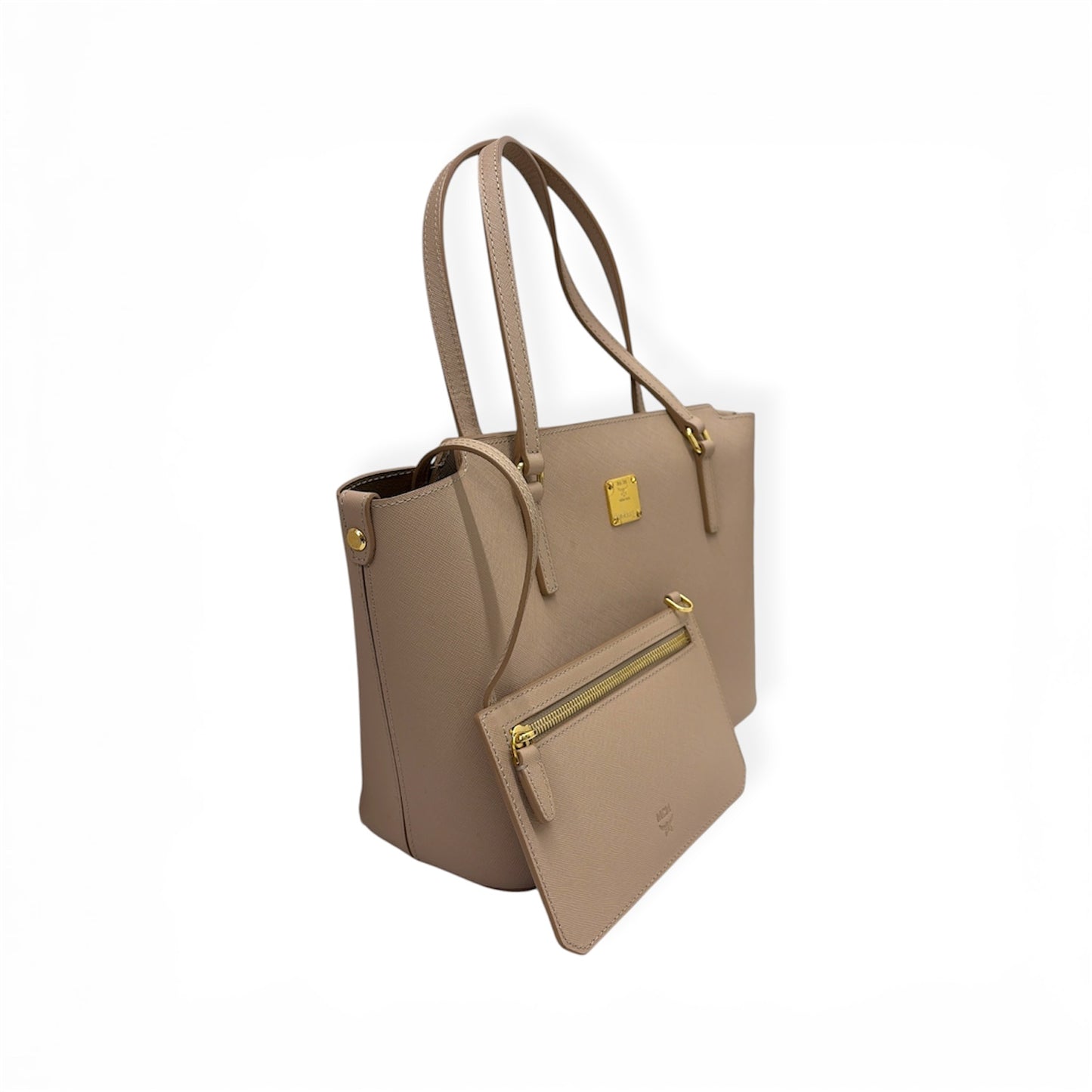 MCM Shoulder Bag MWP4AXS13NB Beige Stain/Damage Rank (B)