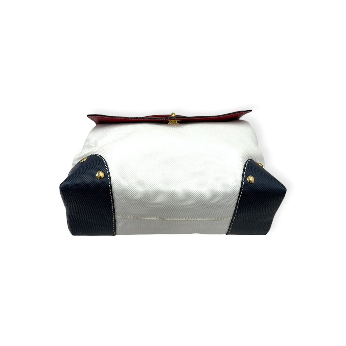 BOTTEGA VENETA 2WAY Bag Red/White/Navy Stain Vintage 10800308003R Rank (B)