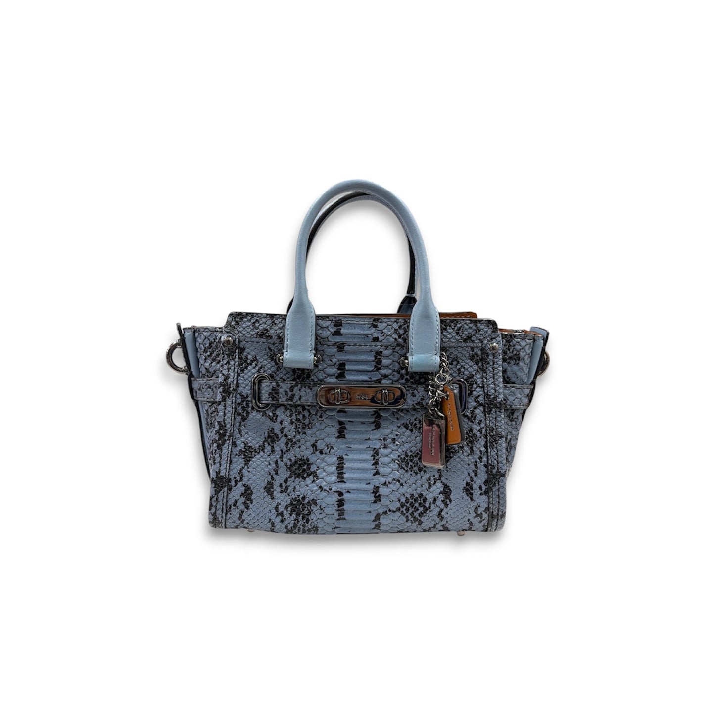 COACH 2WAY Bag F37187 Blue And Brown Rank B