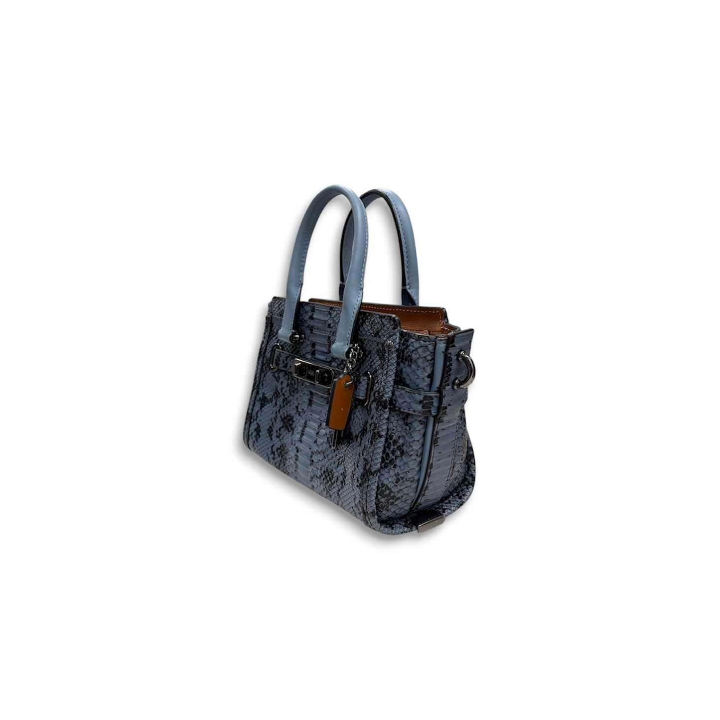 COACH 2WAY Bag F37187 Blue And Brown Rank B