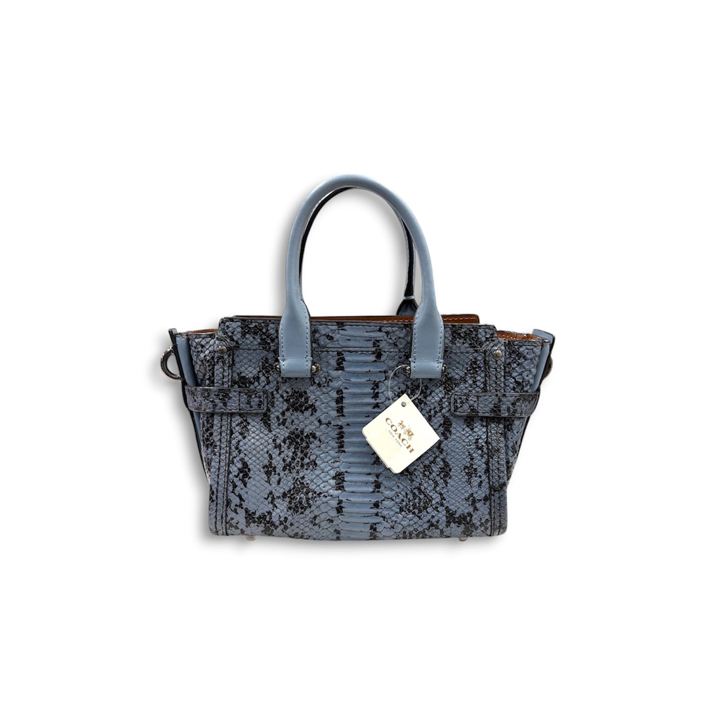 COACH 2WAY Bag F37187 Blue And Brown Rank B