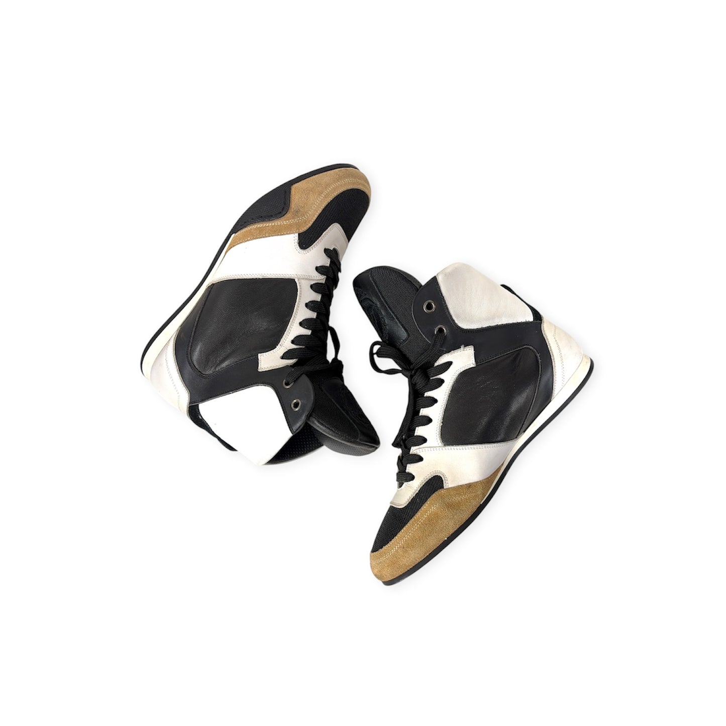 VERSACE High Cut Sneakers 40 Men Black/White Medusa Modesens Rank (BC)
