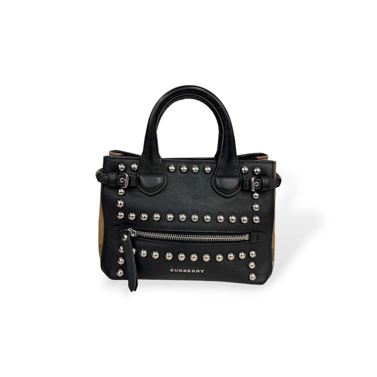 BURBERRY 2Way Bag 4012388/66L Black/Beige Rank (B)