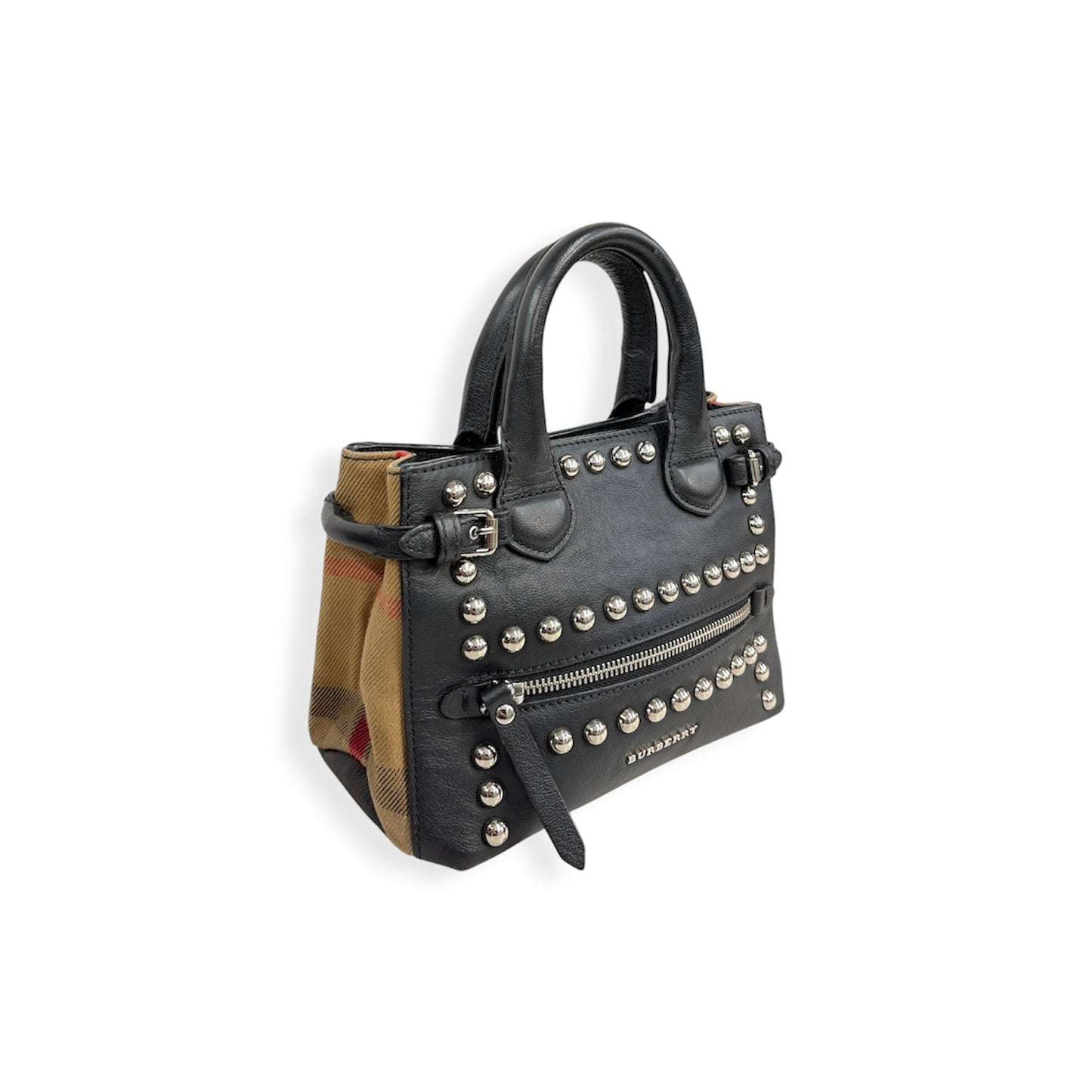 BURBERRY 2Way Bag 4012388/66L Black/Beige Rank (B)