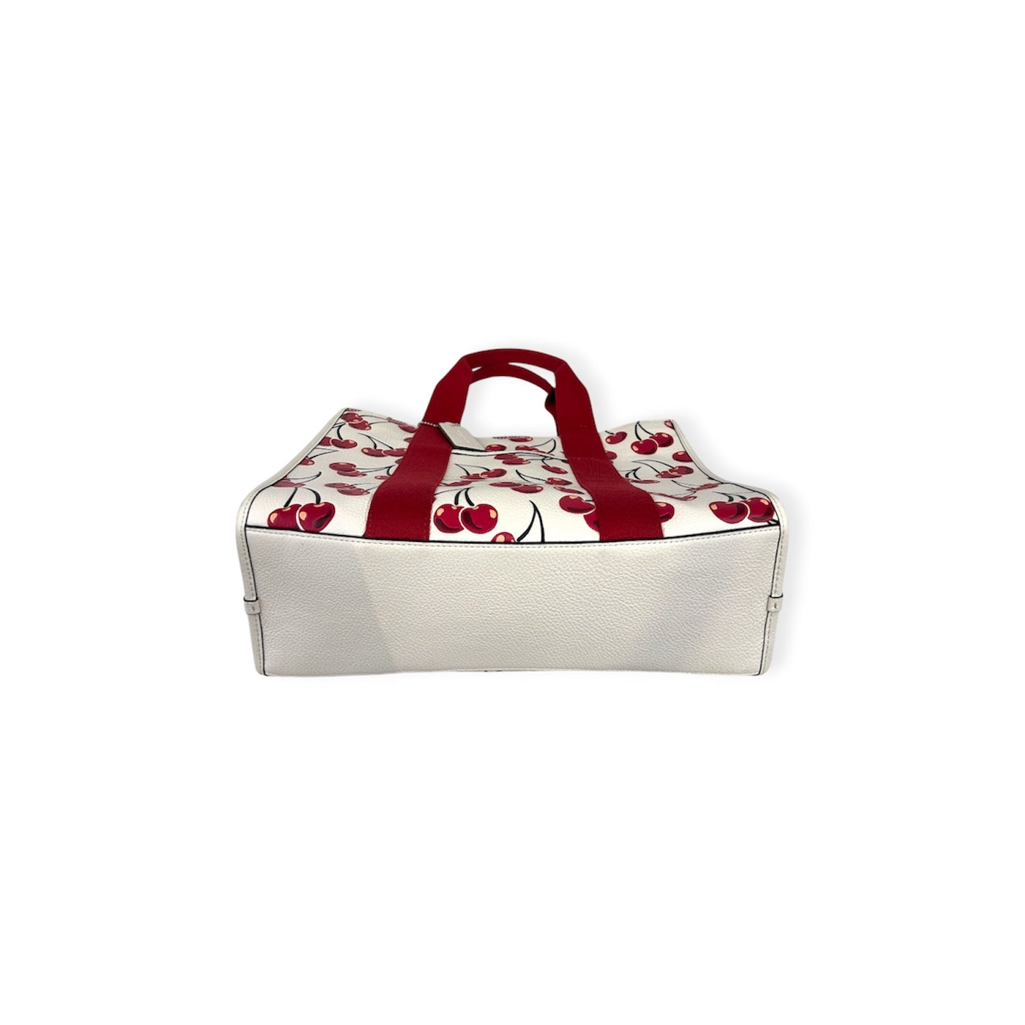 COACH 2WAY Bag cz776 White And Red Stain Smith Tote Bag Whit Cherry Print Rank (B)