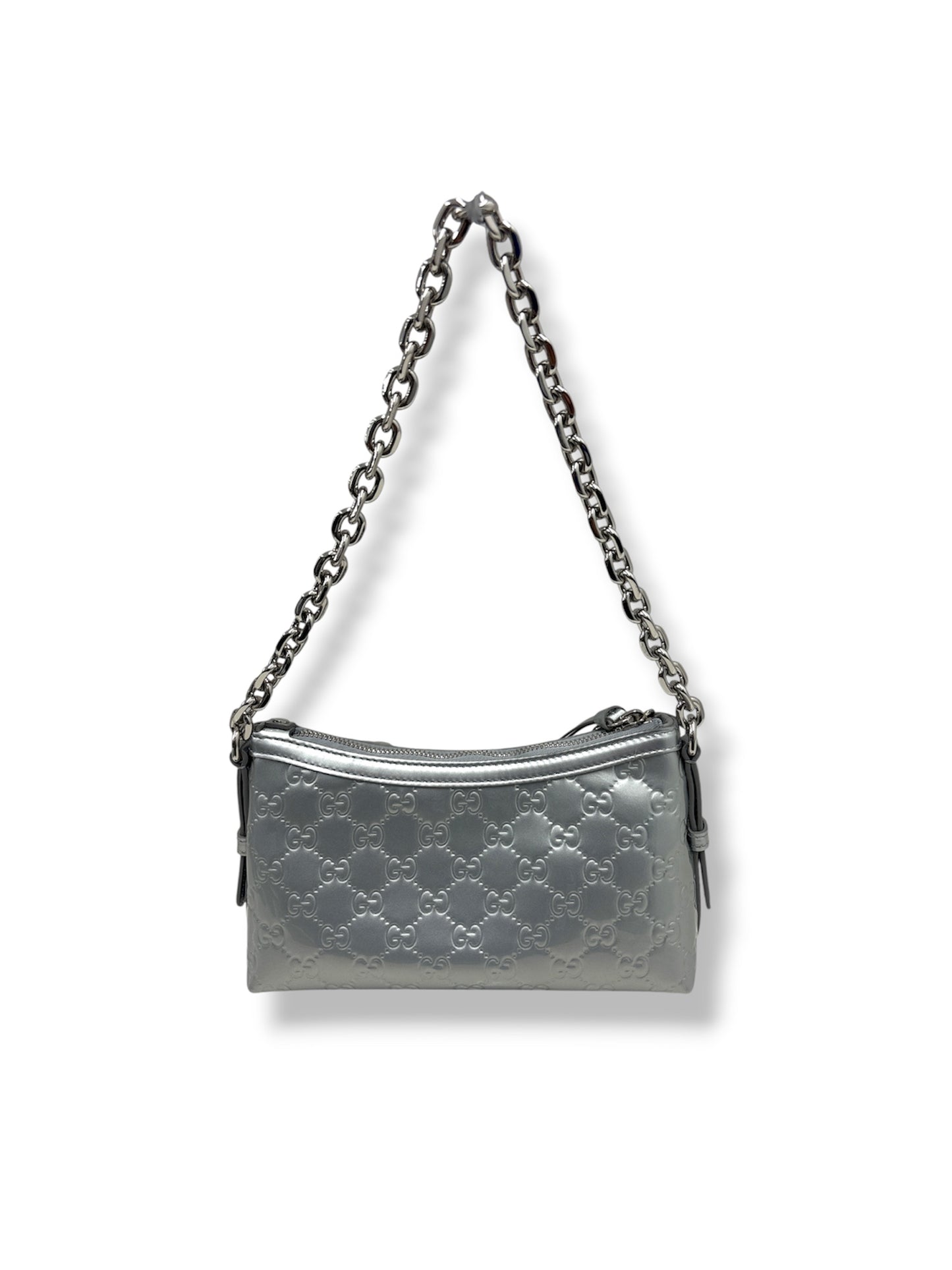 GUCCI SHOULDER BAG 851631 RANK (B) LIGHT GRAY 486628