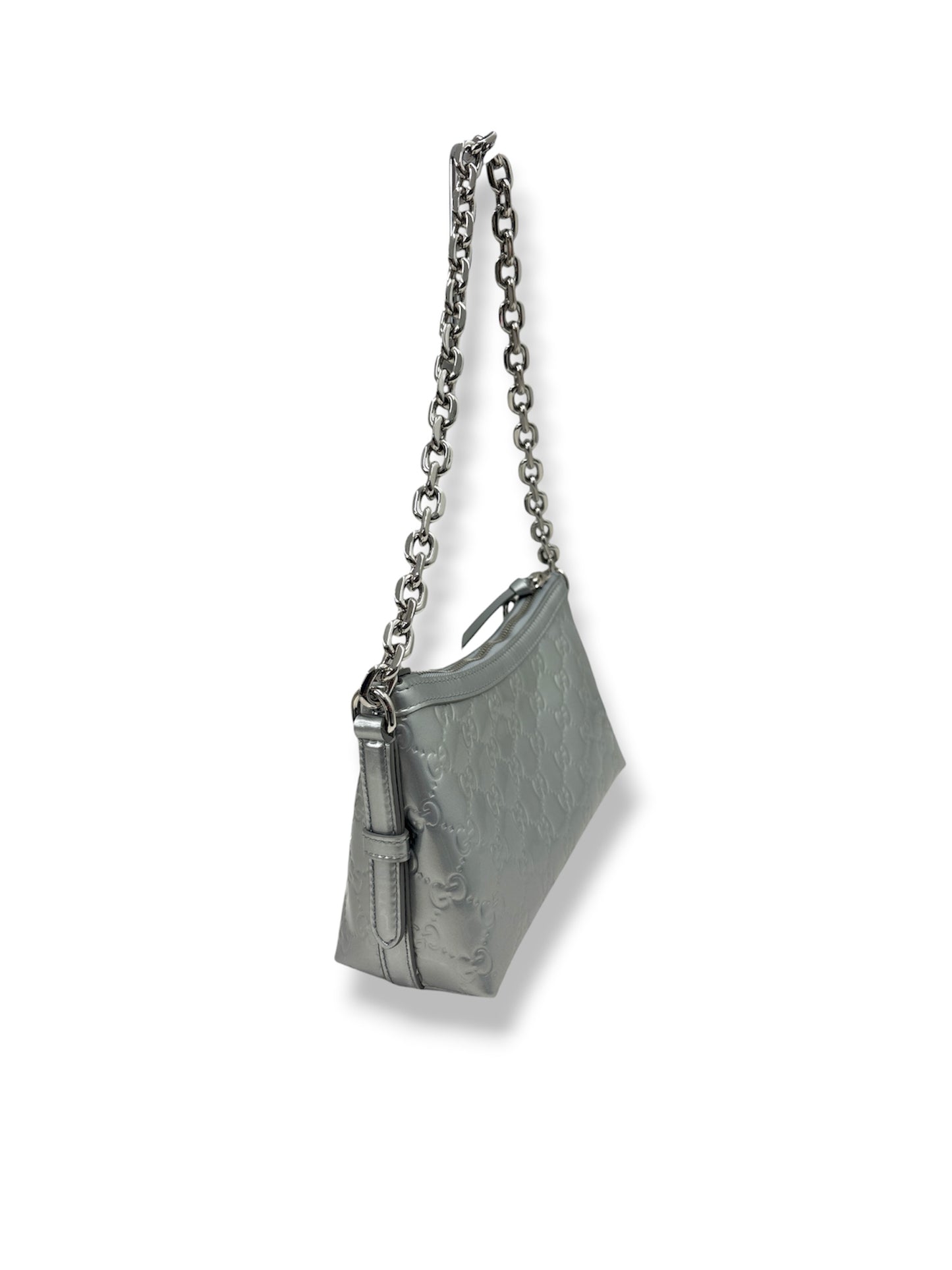 GUCCI SHOULDER BAG 851631 RANK (B) LIGHT GRAY 486628