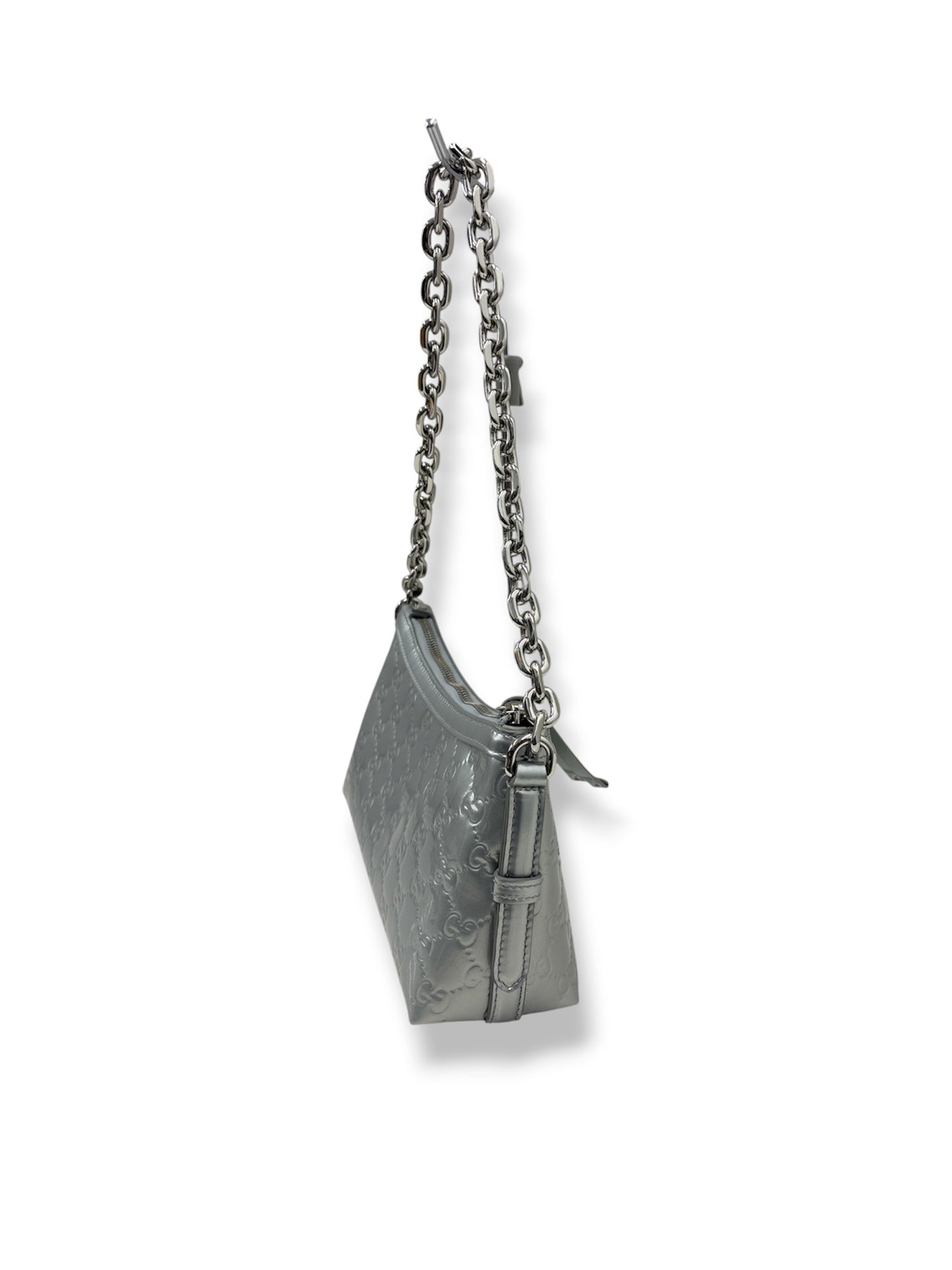 GUCCI SHOULDER BAG 851631 RANK (B) LIGHT GRAY 486628