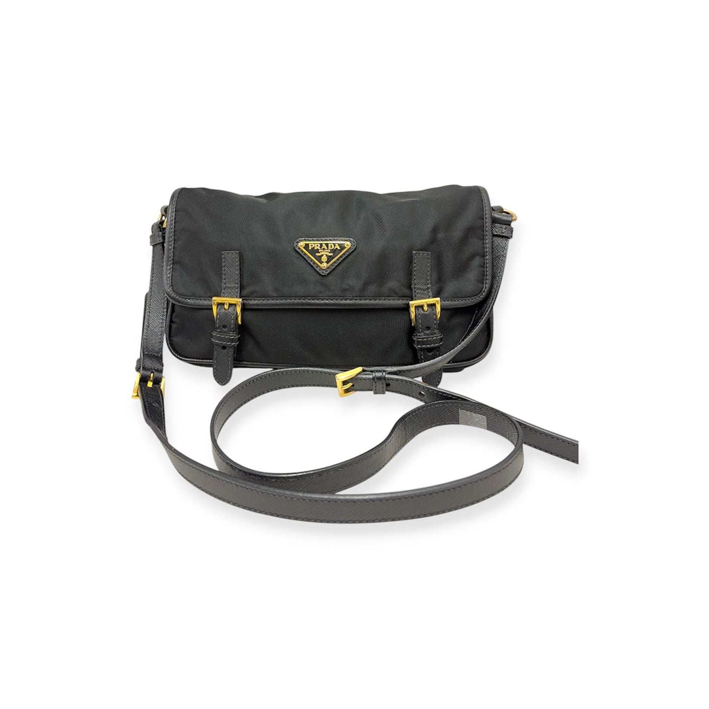 PRADA Shoulder Bag BT0772 Black Stain Rank (B)