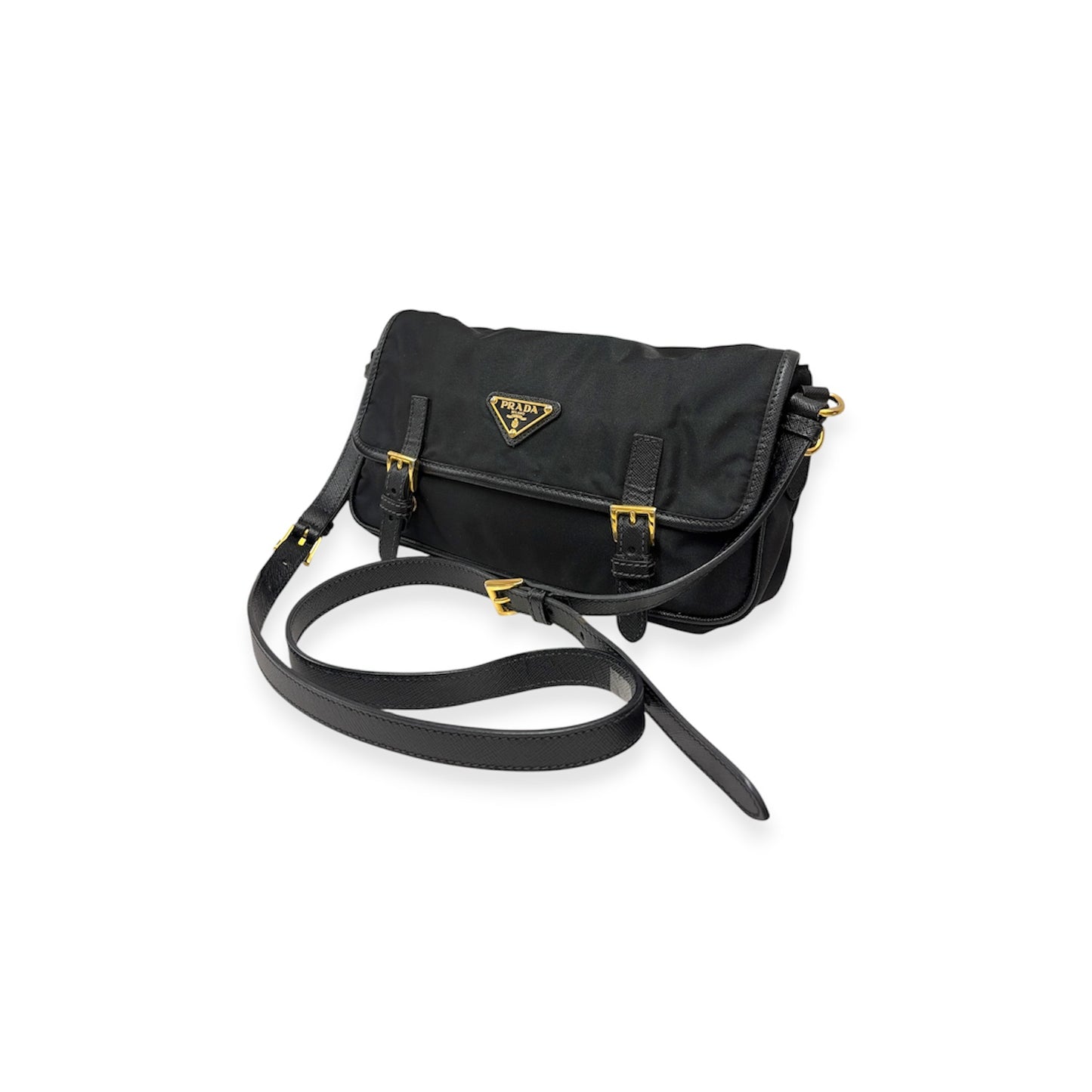 PRADA Shoulder Bag BT0772 Black Stain Rank (B)