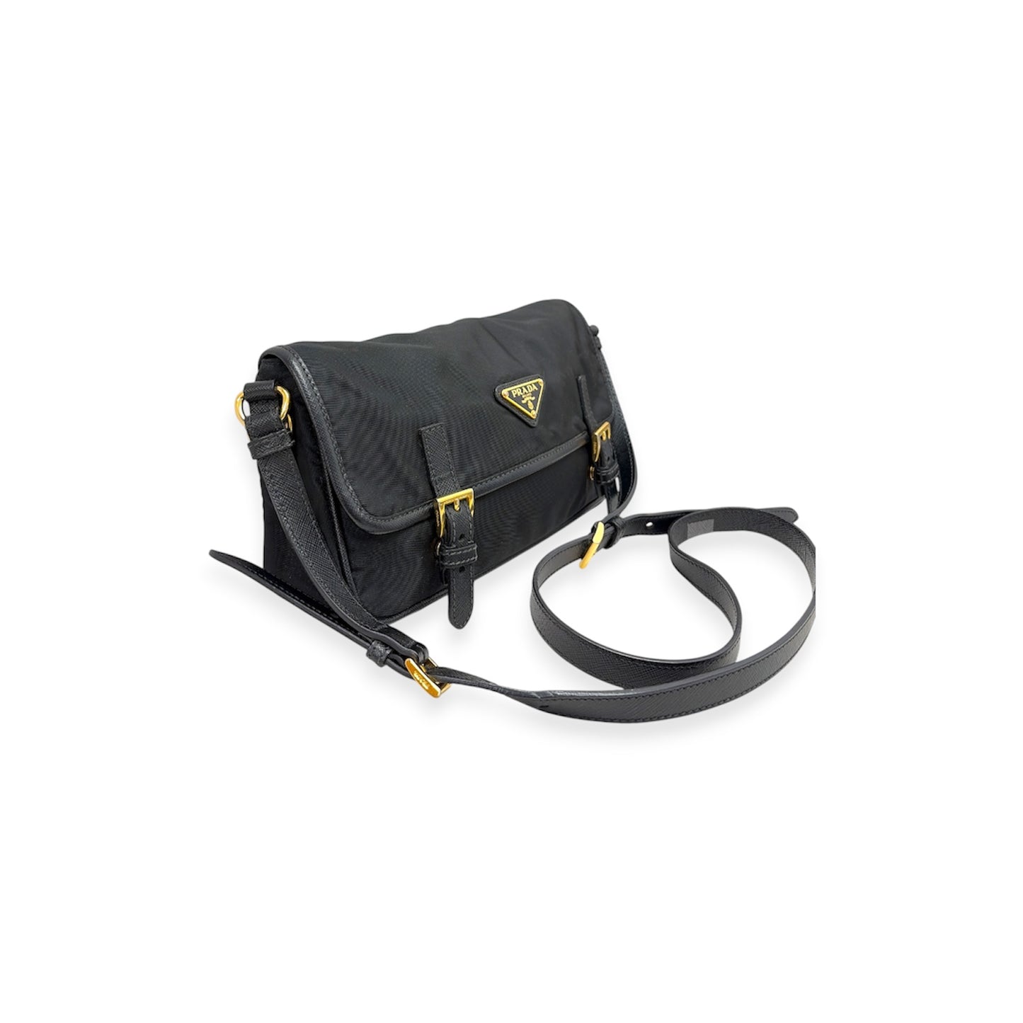 PRADA Shoulder Bag BT0772 Black Stain Rank (B)