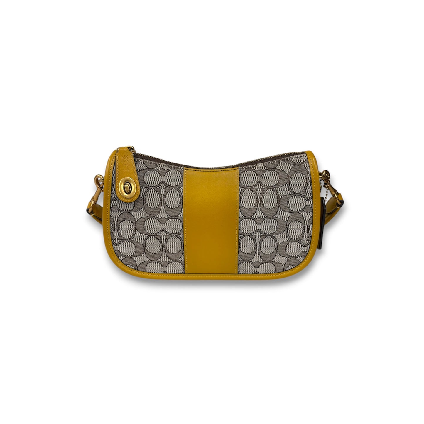 COACH 2WAY Bag CD678 Brown And Yellow Rank (AB)