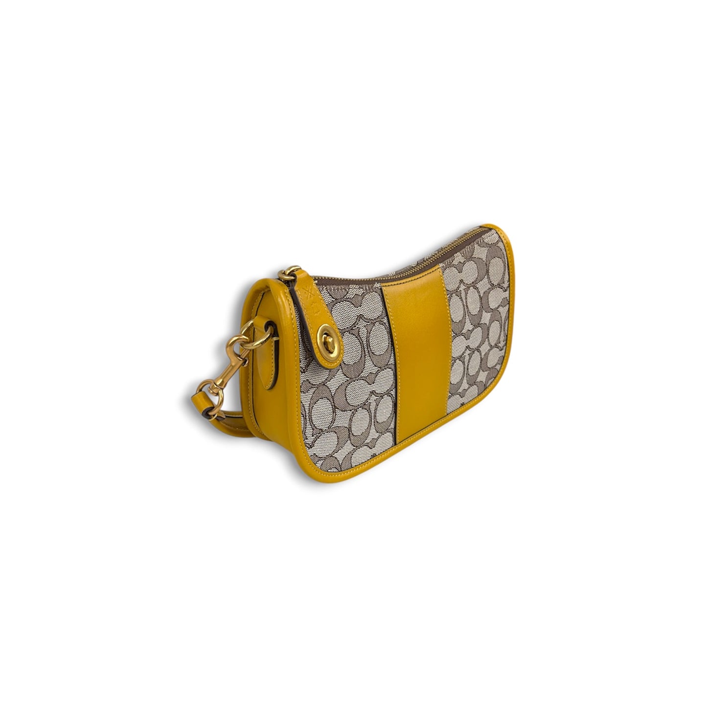 COACH 2WAY Bag CD678 Brown And Yellow Rank (AB)