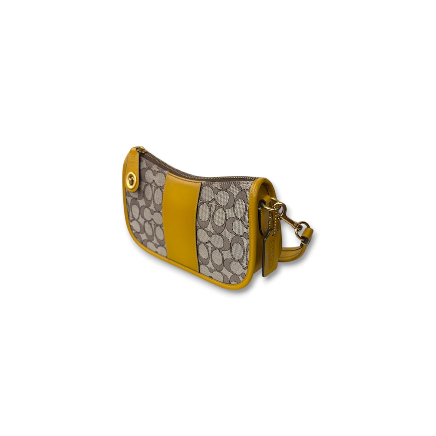 COACH 2WAY Bag CD678 Brown And Yellow Rank (AB)