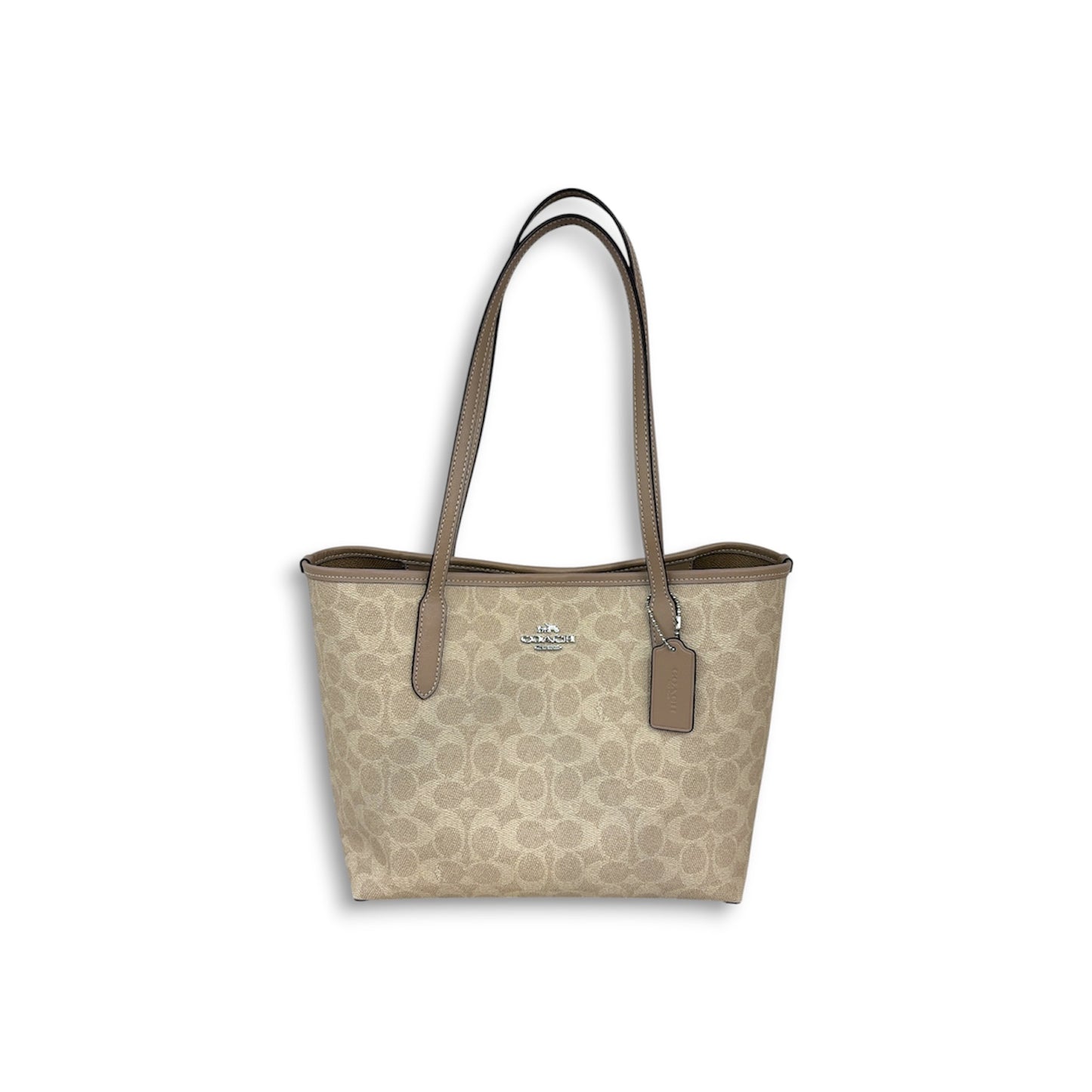 COACH Shoulder Bag CDX82 Beige Rank (AB)