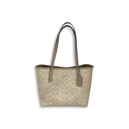 COACH Shoulder Bag CDX82 Beige Rank (AB)