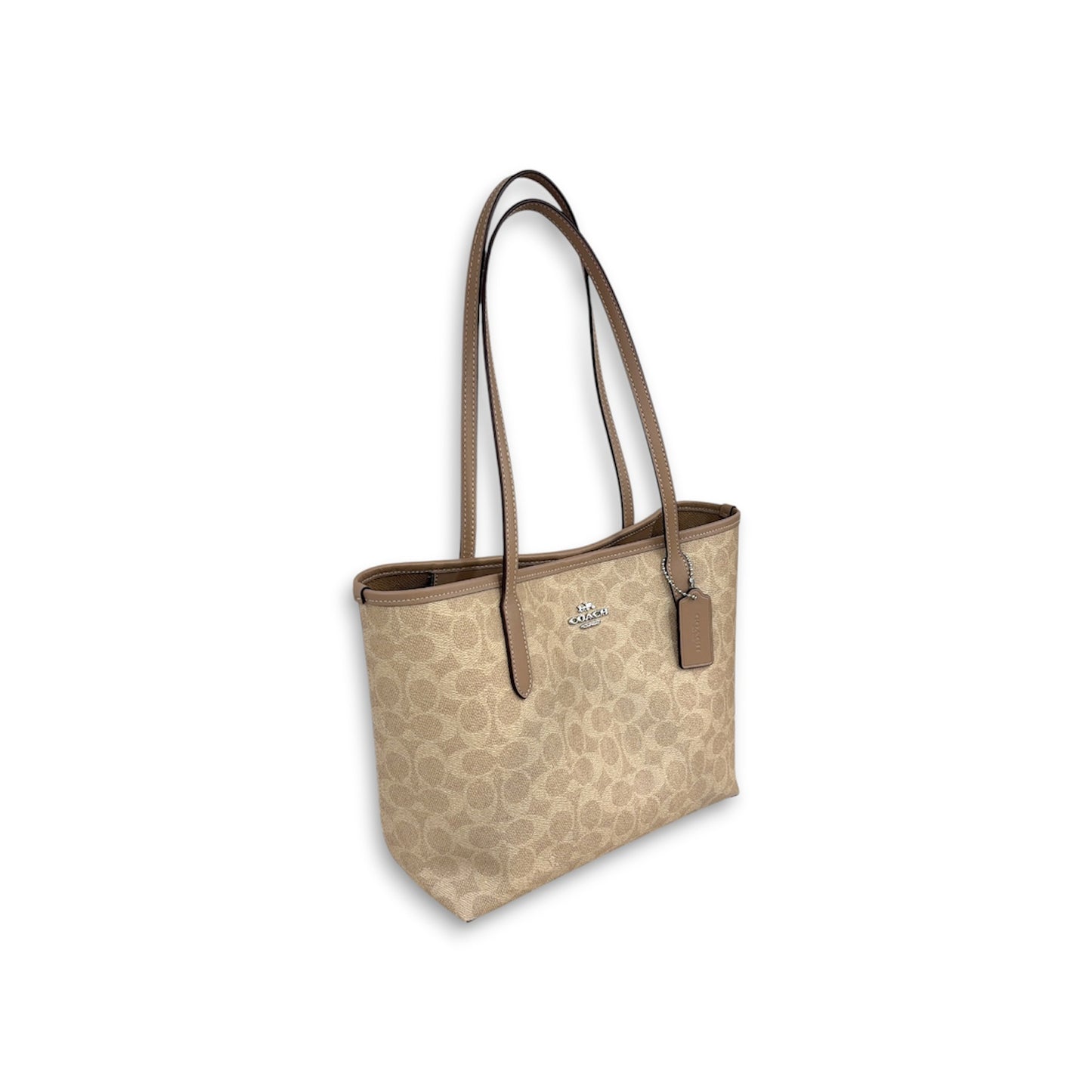 COACH Shoulder Bag CDX82 Beige Rank (AB)