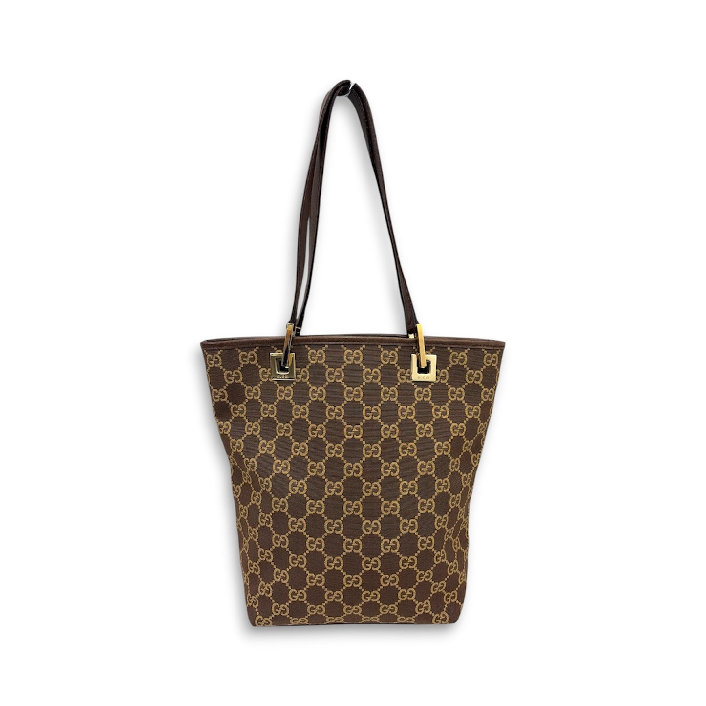GUCCI Tote Bag 002. 1099 Brown *Scratch/Damage/Stain/Strap Damage* Rank (B)