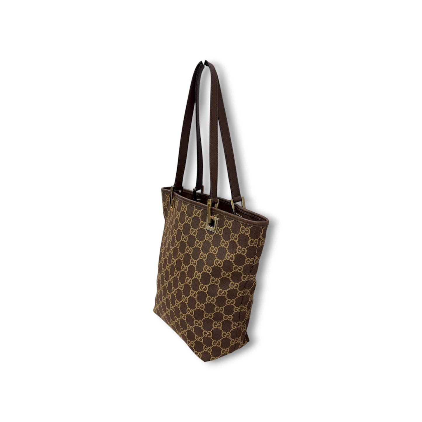 GUCCI Tote Bag 002. 1099 Brown *Scratch/Damage/Stain/Strap Damage* Rank (B)