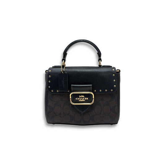COACH 2WAY Bag CF322 Black/Brown *Scratch* Rank(B)