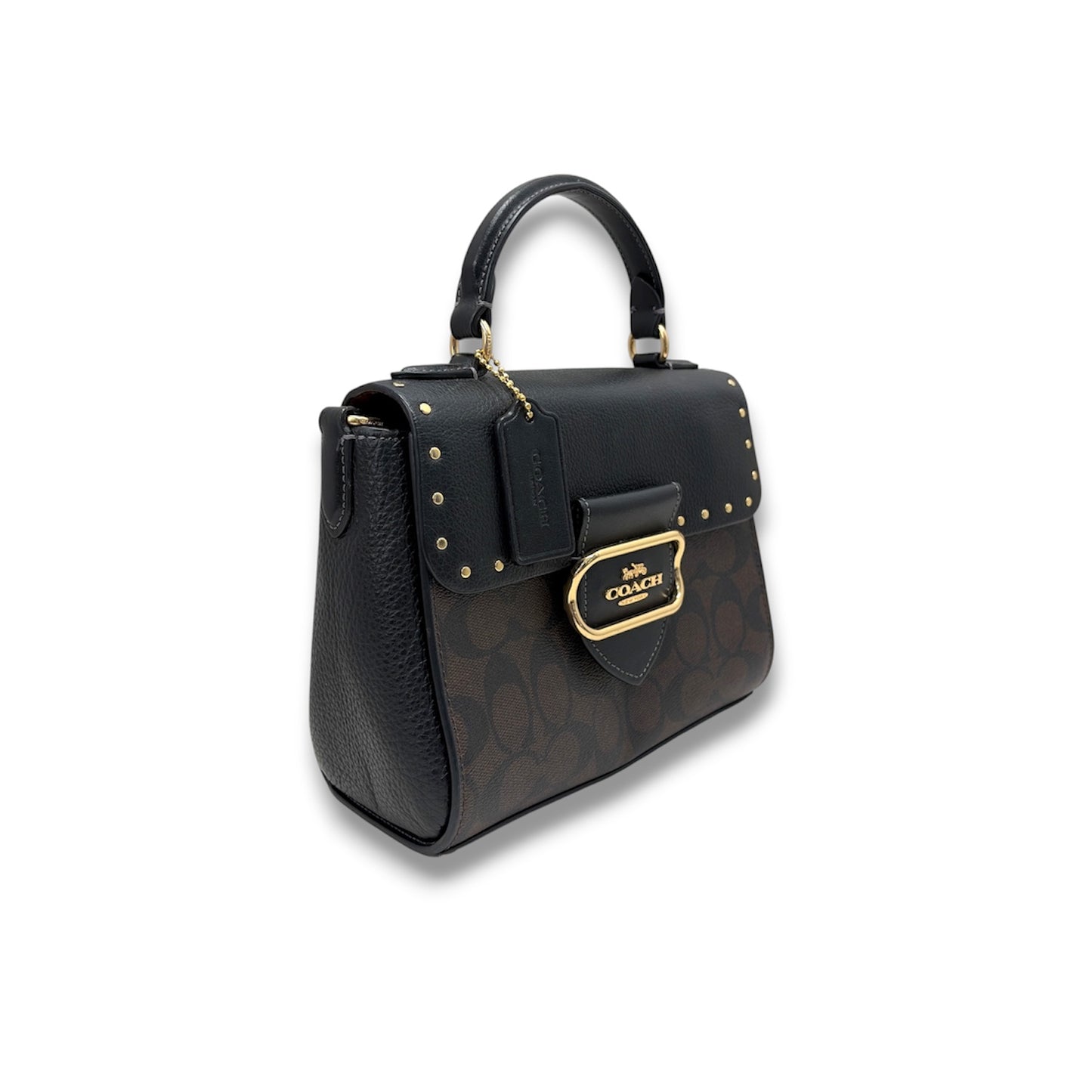 COACH 2WAY Bag CF322 Black/Brown *Scratch* Rank(B)