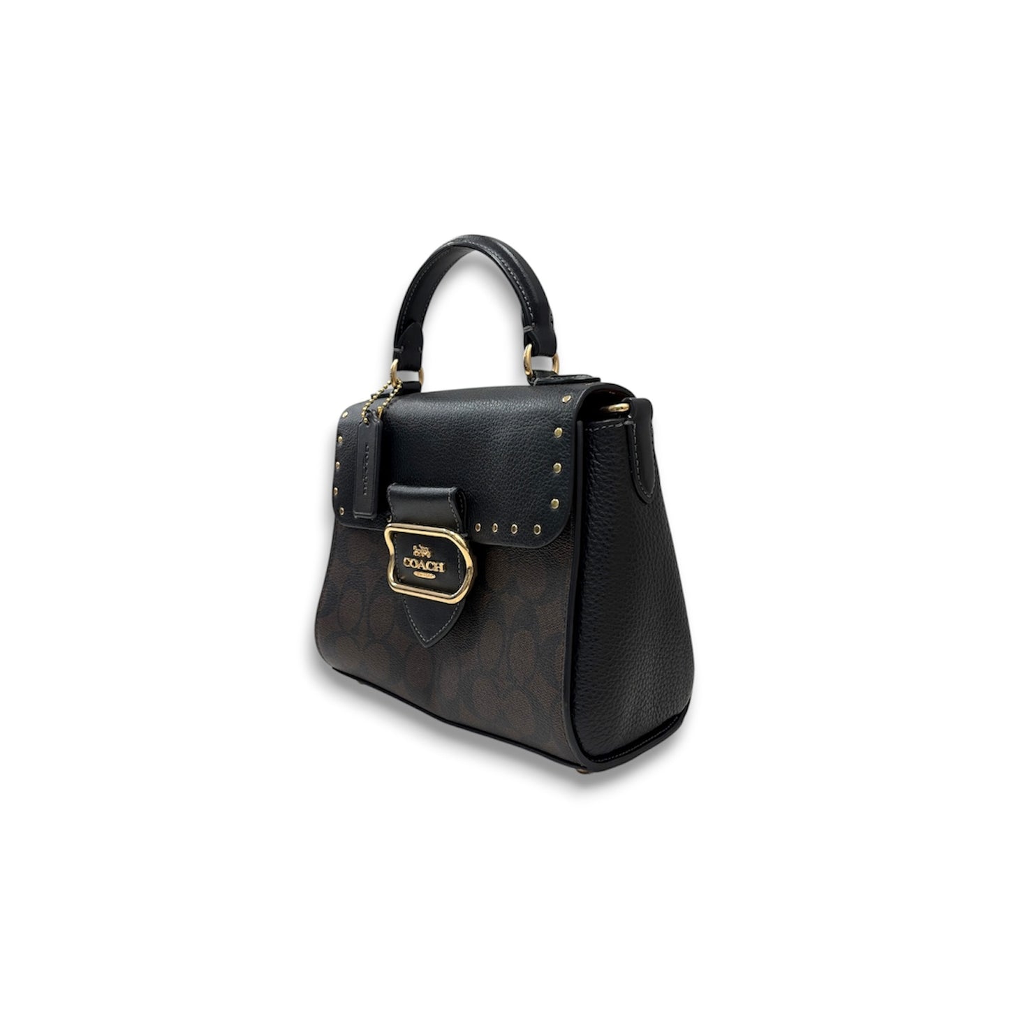 COACH 2WAY Bag CF322 Black/Brown *Scratch* Rank(B)