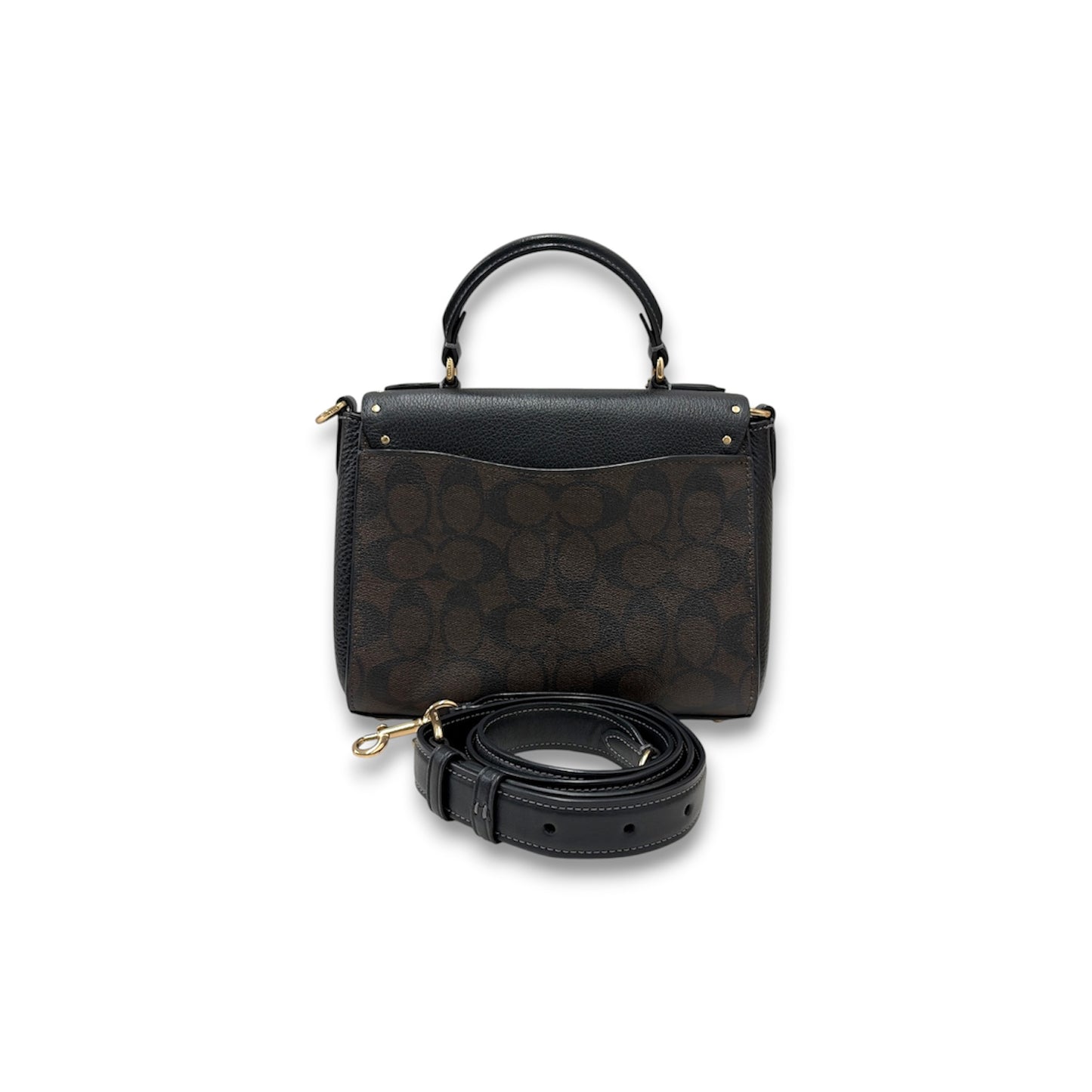 COACH 2WAY Bag CF322 Black/Brown *Scratch* Rank(B)
