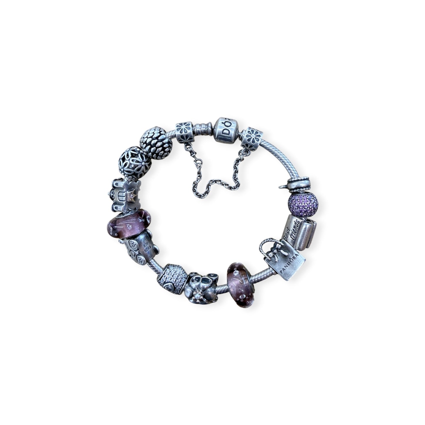PANDORA Bracelet Sliver *With Charm 13P Rank (B)