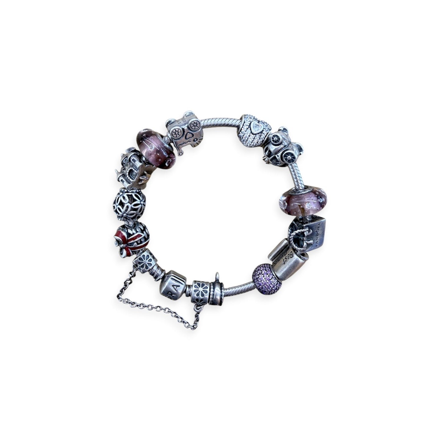 PANDORA Bracelet Sliver *With Charm 13P Rank (B)