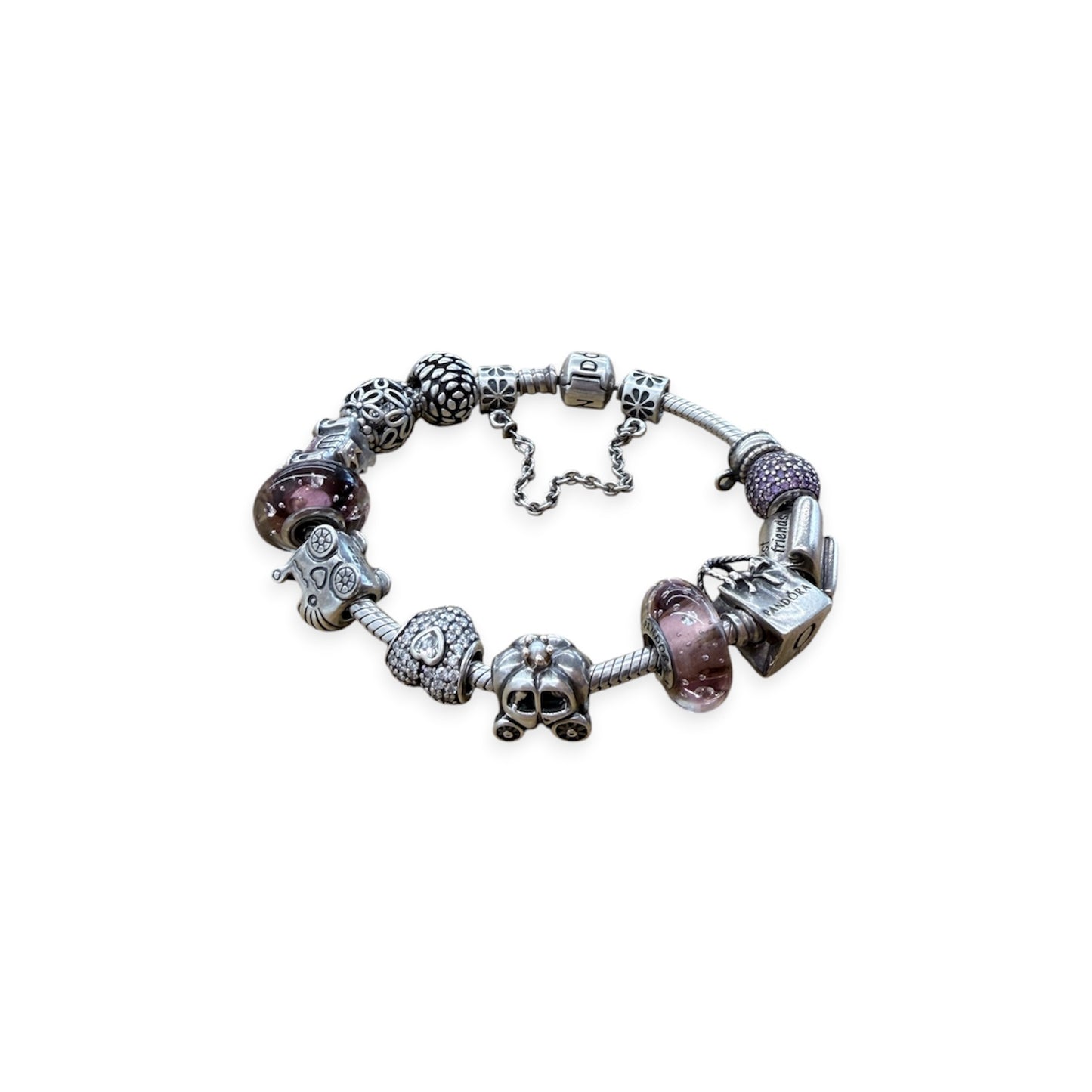 PANDORA Bracelet Sliver *With Charm 13P Rank (B)