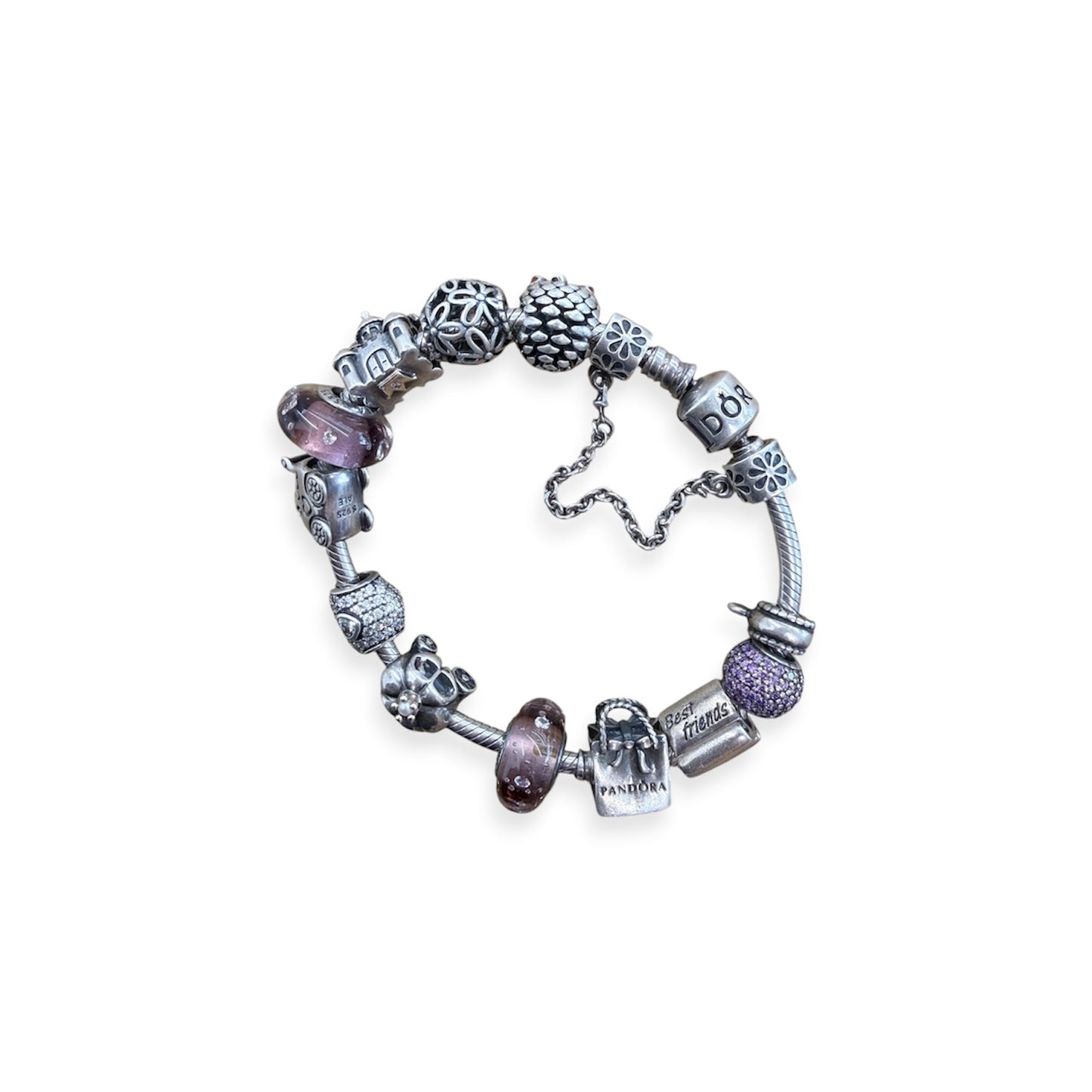 PANDORA Bracelet Sliver *With Charm 13P Rank (B)
