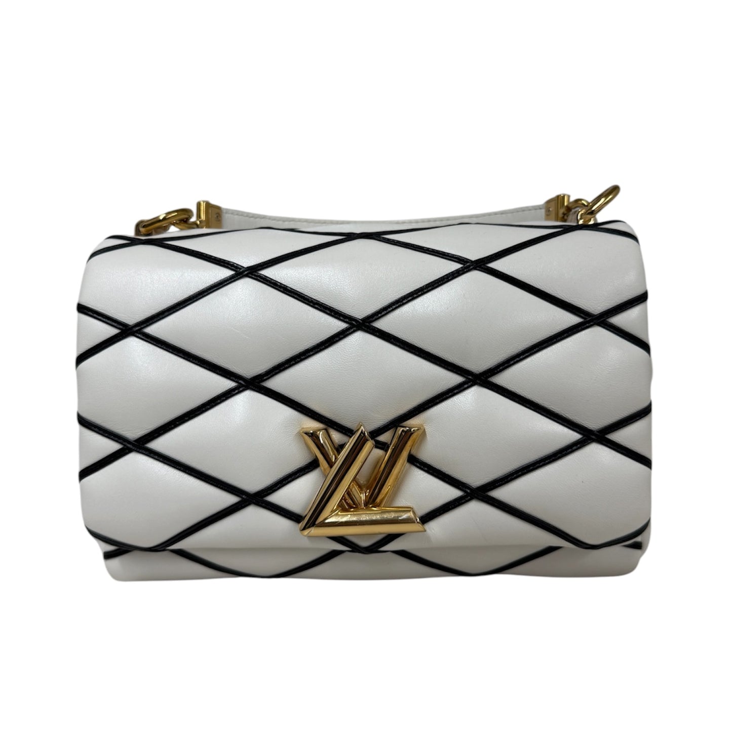 LOUIS VUITTON 2WAY BAG PICO GO-14 M23762 WHITE/BLACK