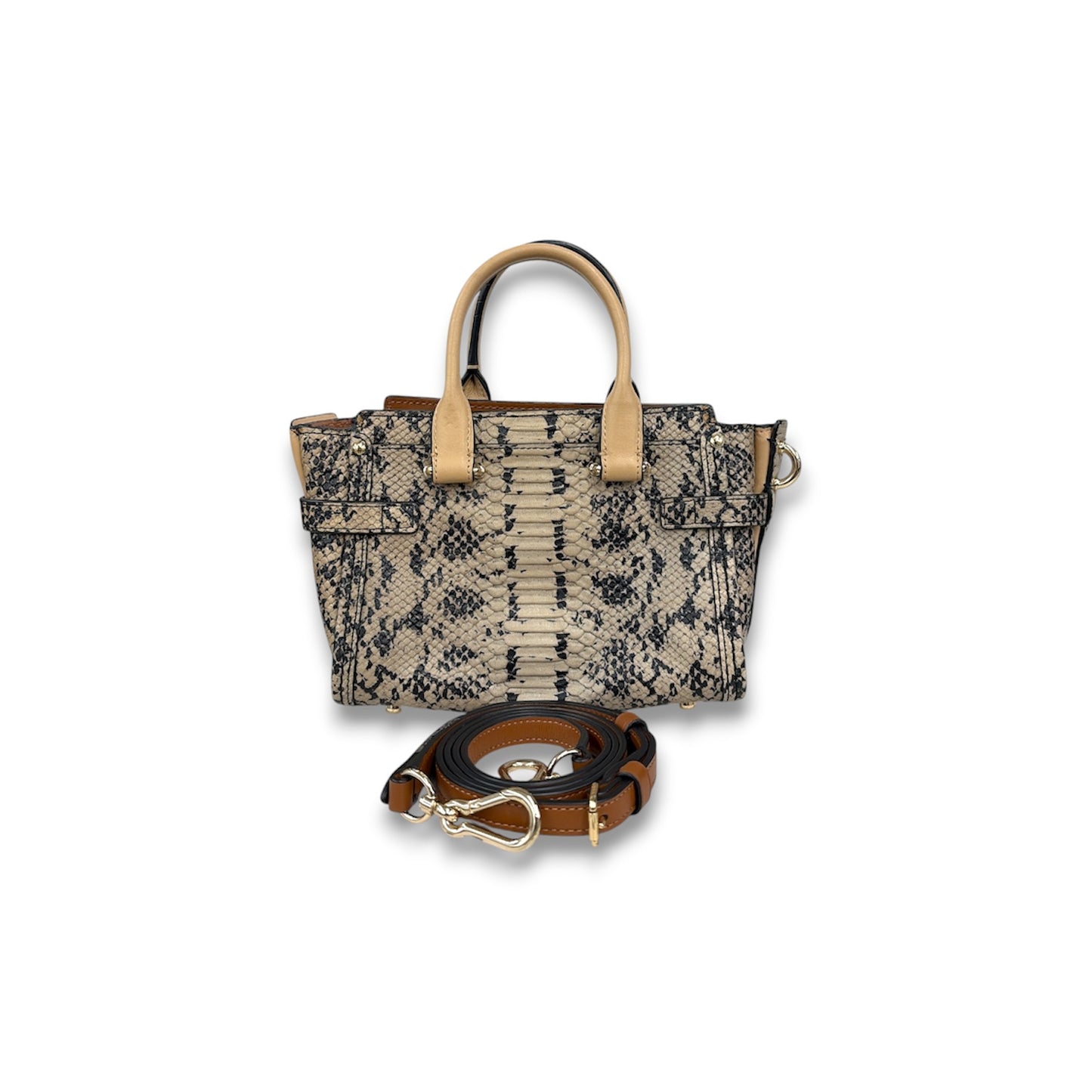 COACH 2WAY Bag 37187 Beige And Brown Rank (A)