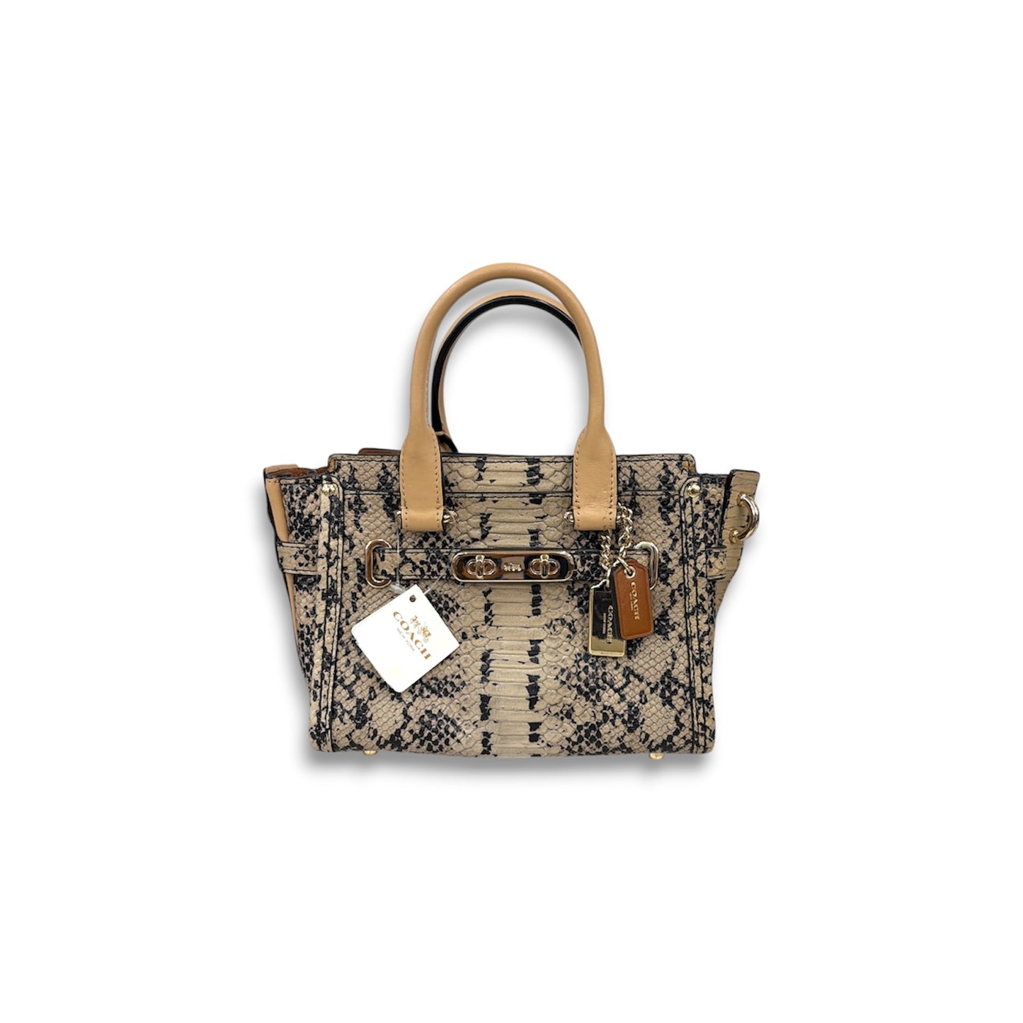 COACH 2WAY Bag 37187 Beige And Brown Rank (A)